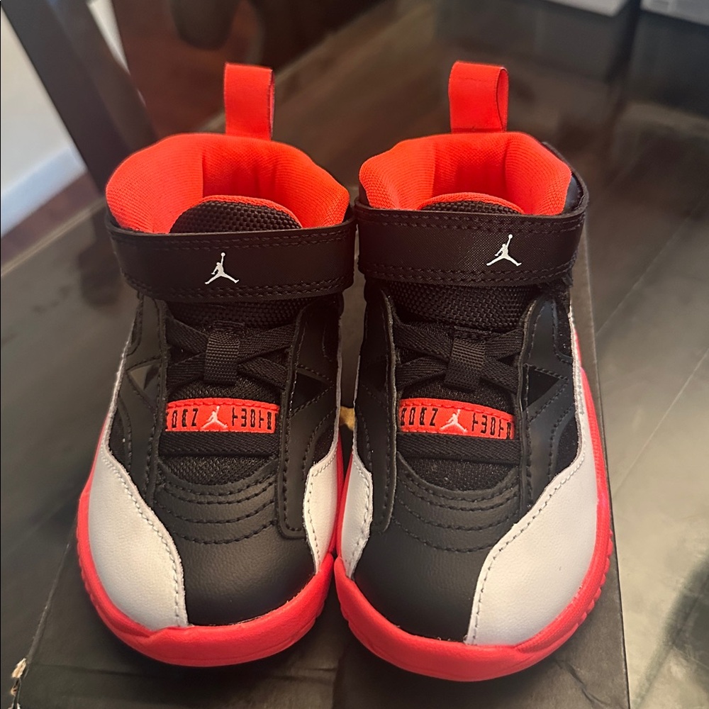 Black and Hot Pink (infrared) Kids Sneakers